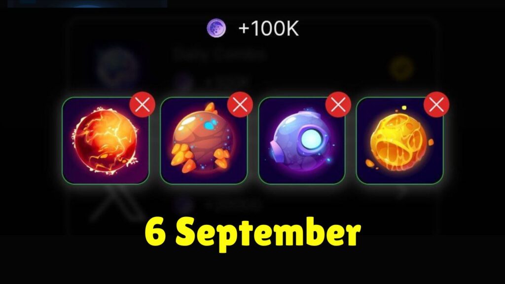 TapCrystal Daily Combo 6 September