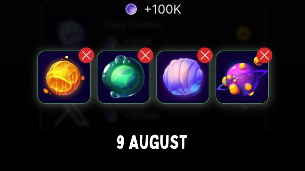 TapCrystal Daily Combo 9 August