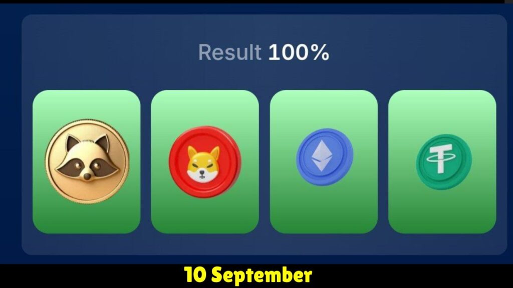 TapRaccoonCoin Combo 10 September