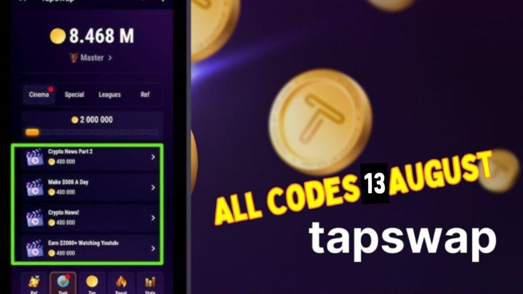 Tapswap All Codes 13 August