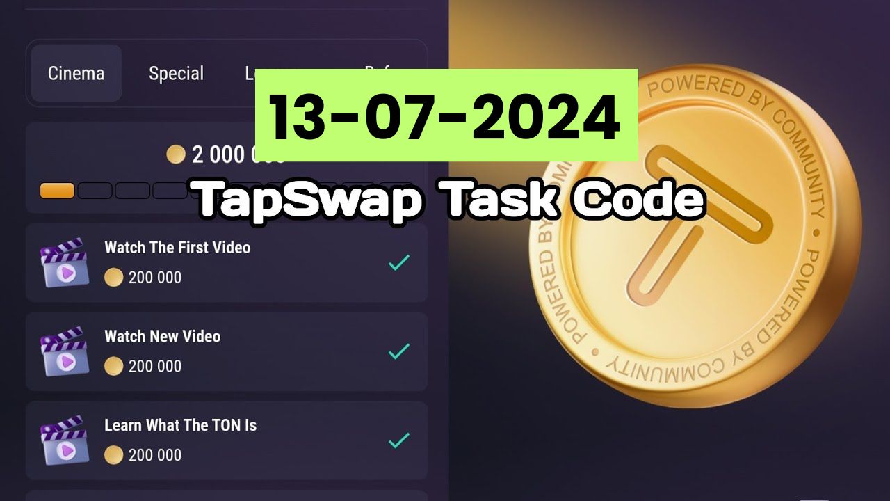 Tapswap All Codes 13 July