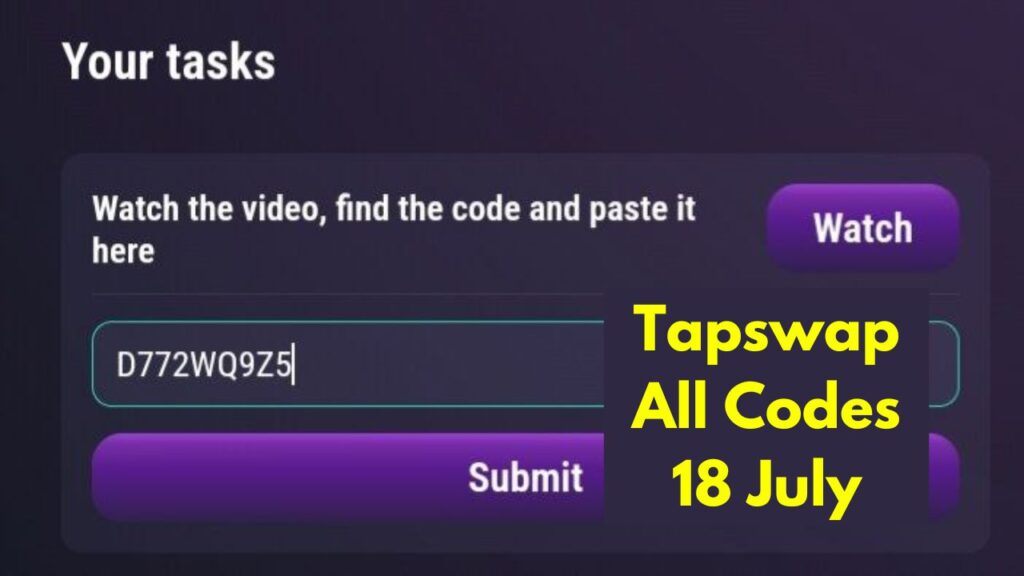 Tapswap All Codes 18 July