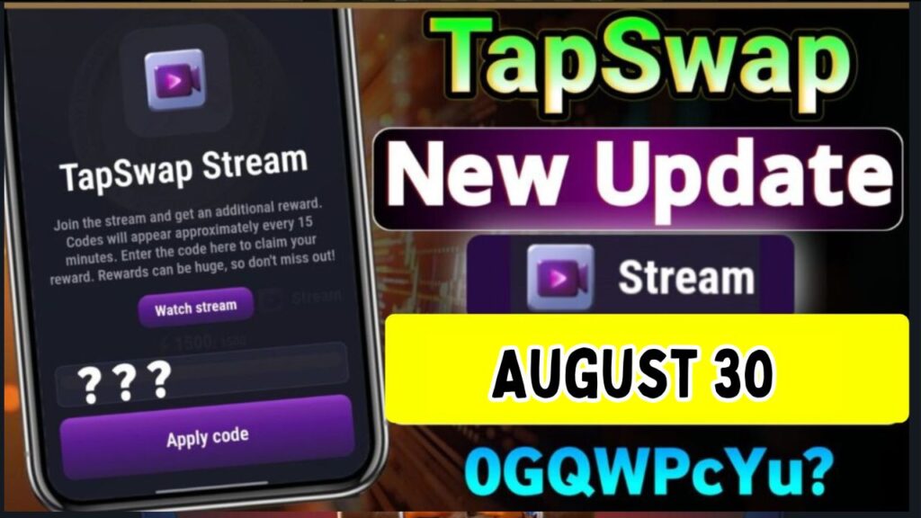 Tapswap All Codes 30 August, 2024