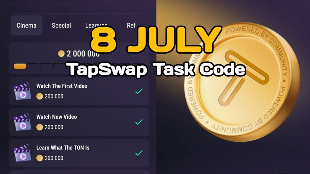 Tapswap All Codes 8 July