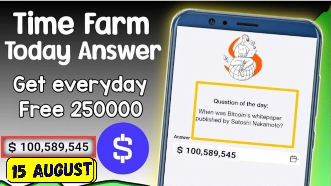 Time Farm Quiz Answer 15 August