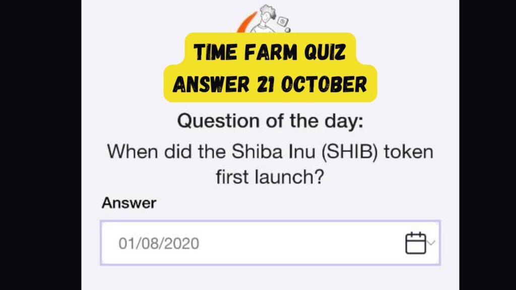 Time Farm Quiz Answer 21 October