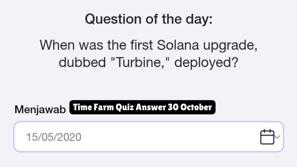 Time Farm Quiz Answer 30 October