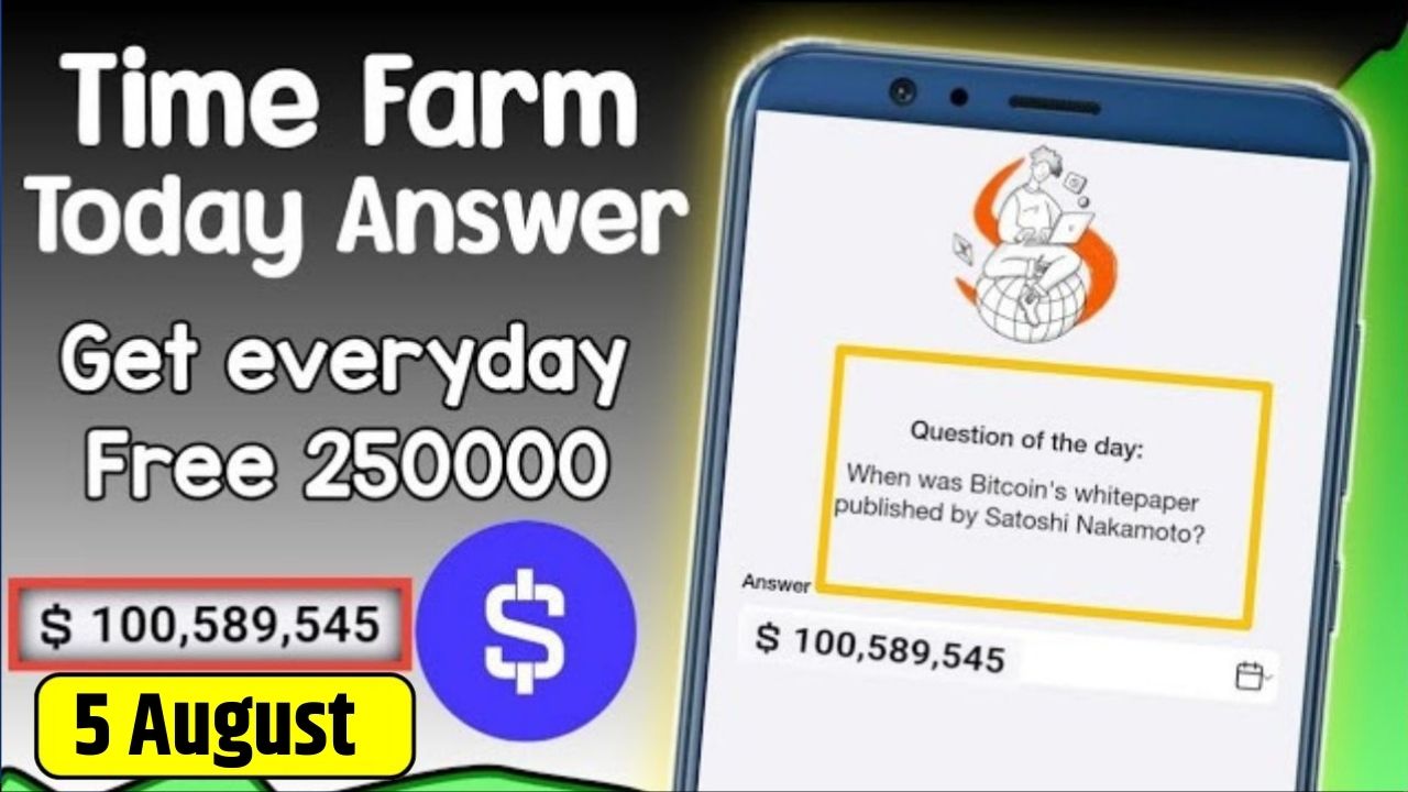 Time Farm Quiz Answer 5 August