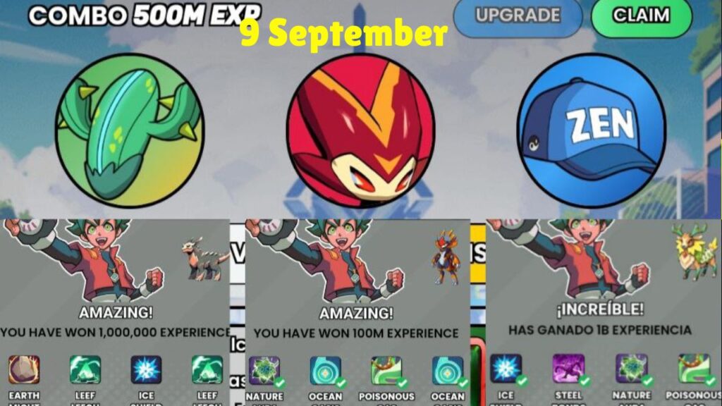 Today Daily Valiants TapTap Combo Cards 9 September