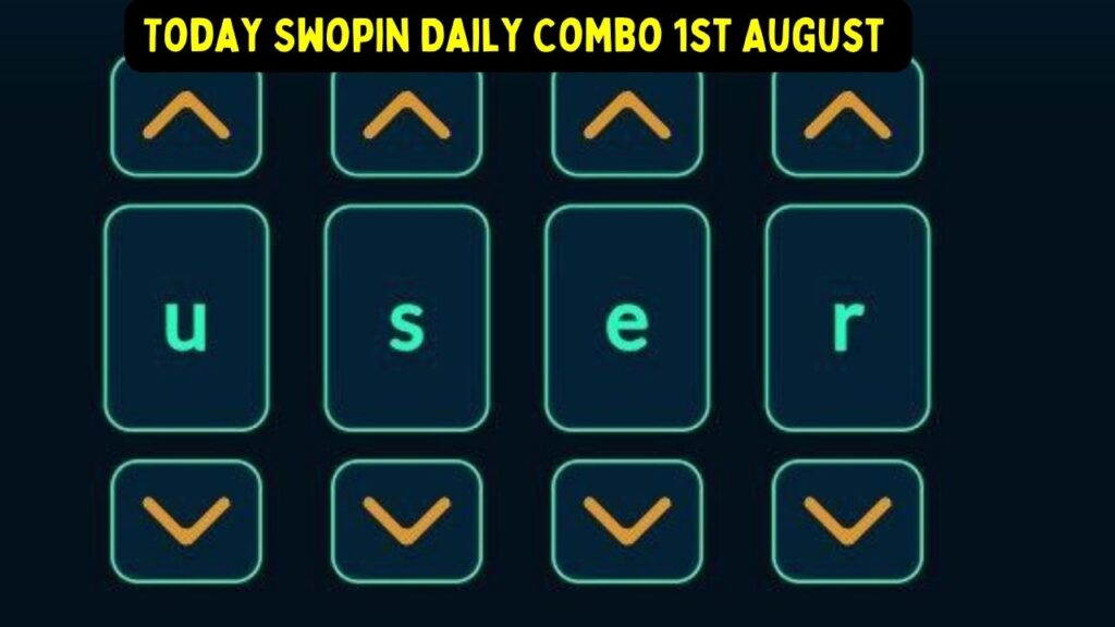 Today Swopin Daily Combo 1st August 