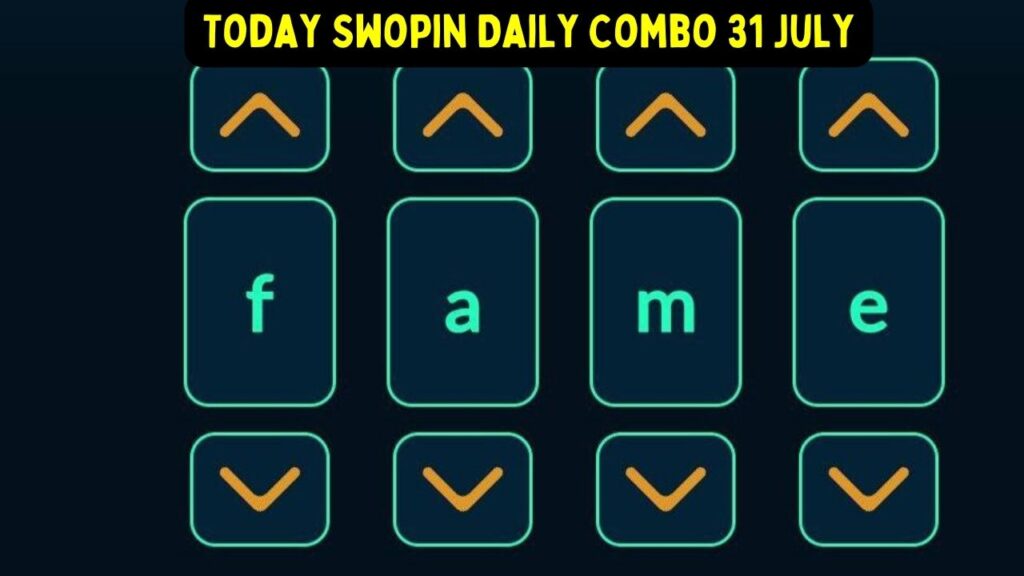 Today Swopin Daily Combo 31 July