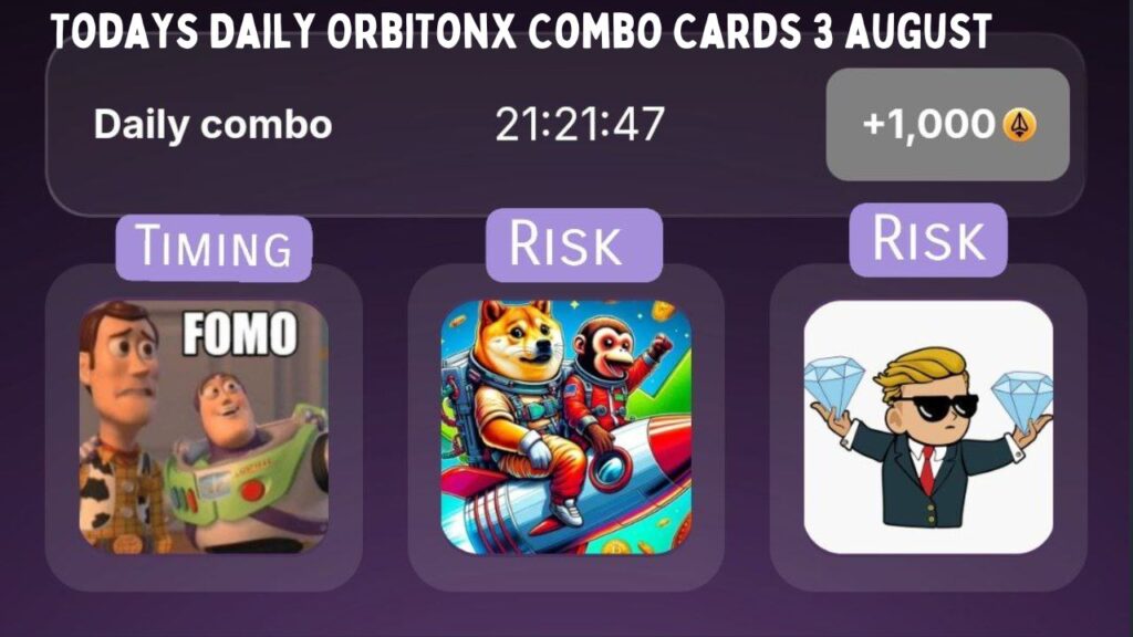 Todays Daily OrbiTonX Combo Cards 3 august