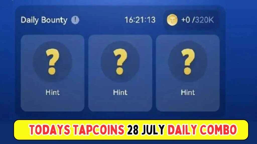 Todays TapCoins 28 July Daily Combo