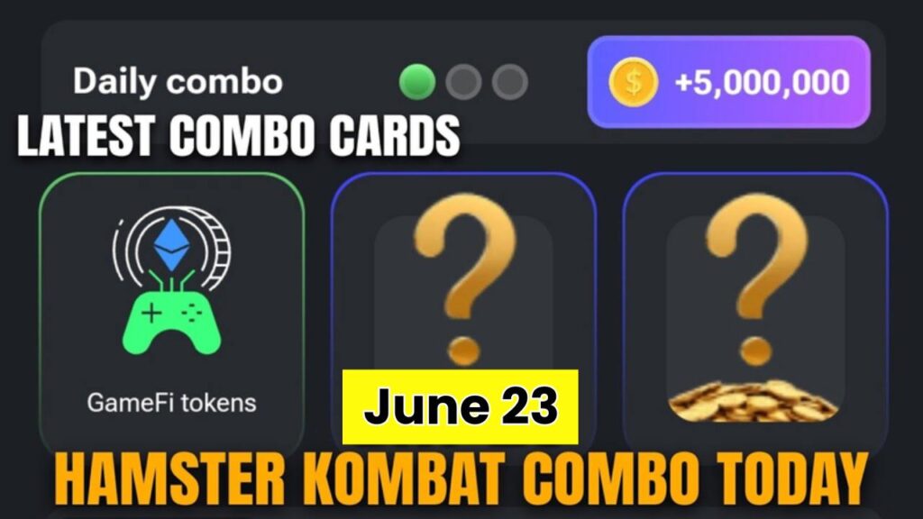 Today's Working Hamster Kombat Combo Cards for June 23