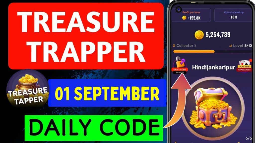 Treasure tapper Morse Code 1 September 