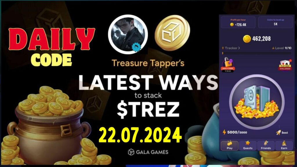 Treasure tapper Morse Code 22 July