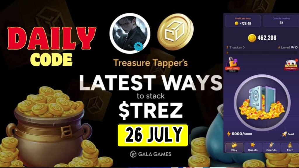 Treasure tapper Morse Code 26 July