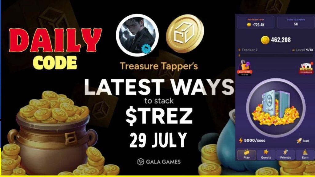 Treasure tapper Morse Code 29 July 