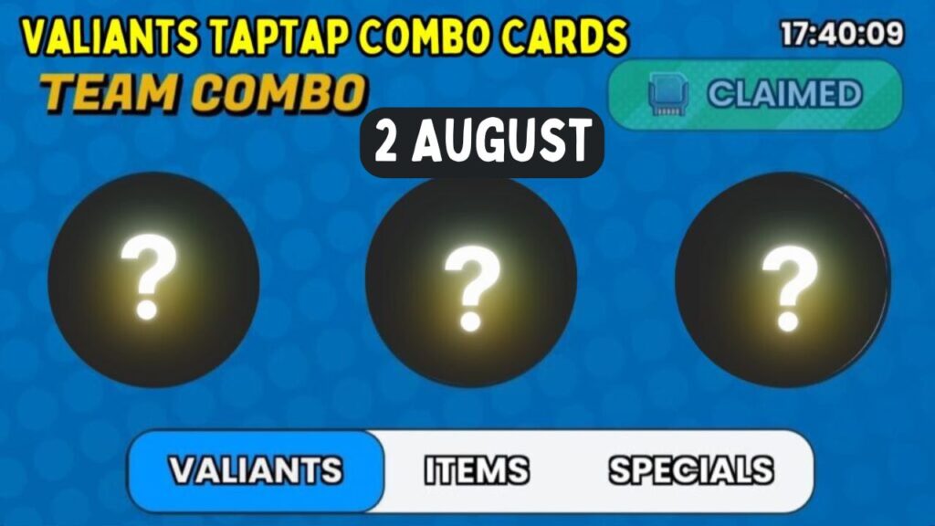  Valiants Combo Cards 2 August