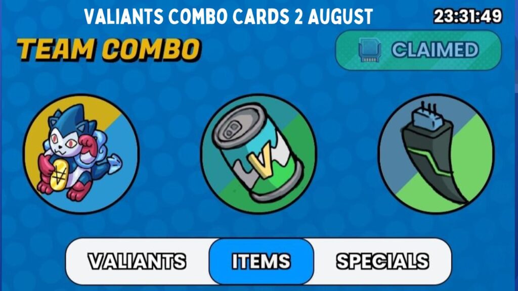  Valiants Combo Cards 2 August