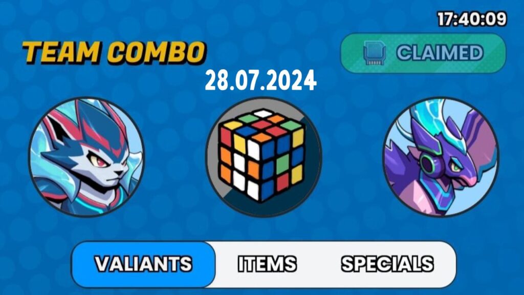 Valiants Combo Cards 28 July