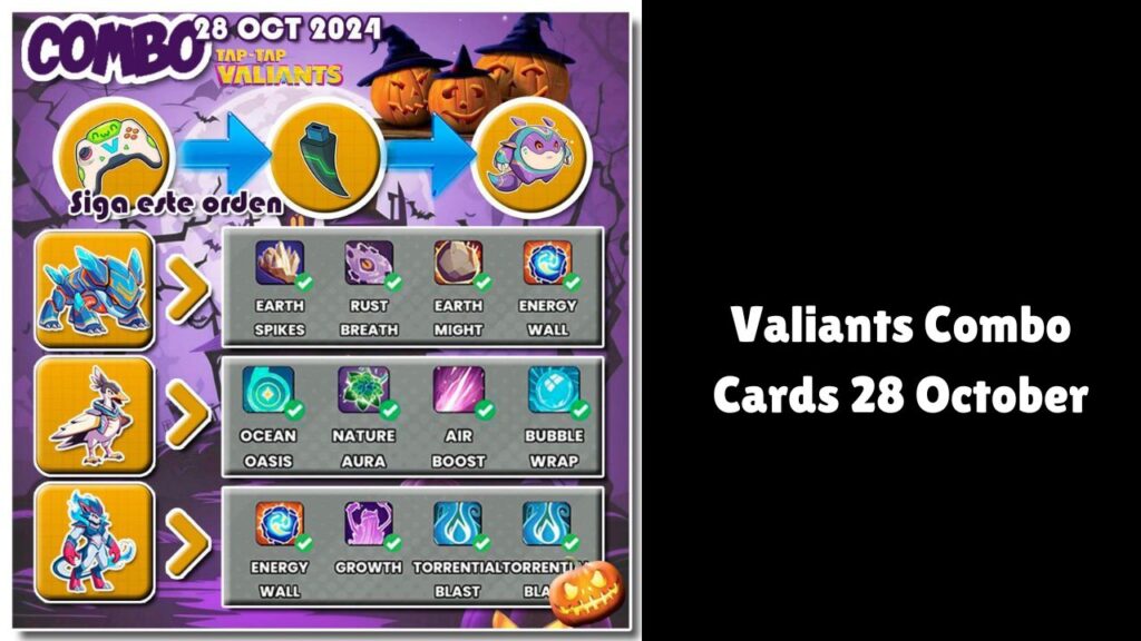 Valiants Combo Cards 28 October