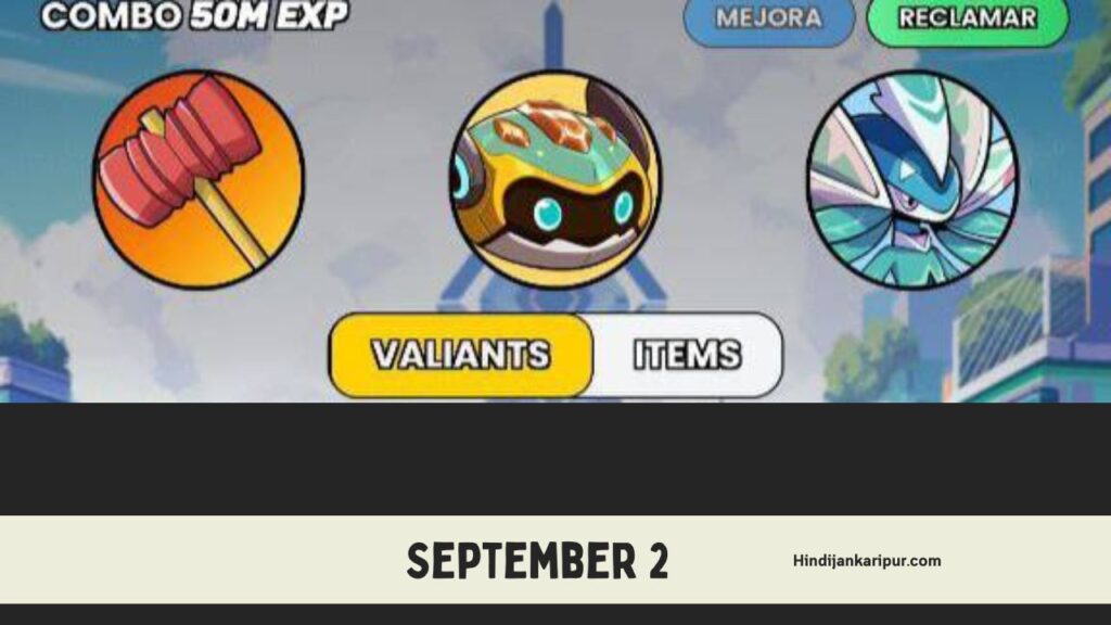 Valiants TapTap Combo Cards for 2 September 