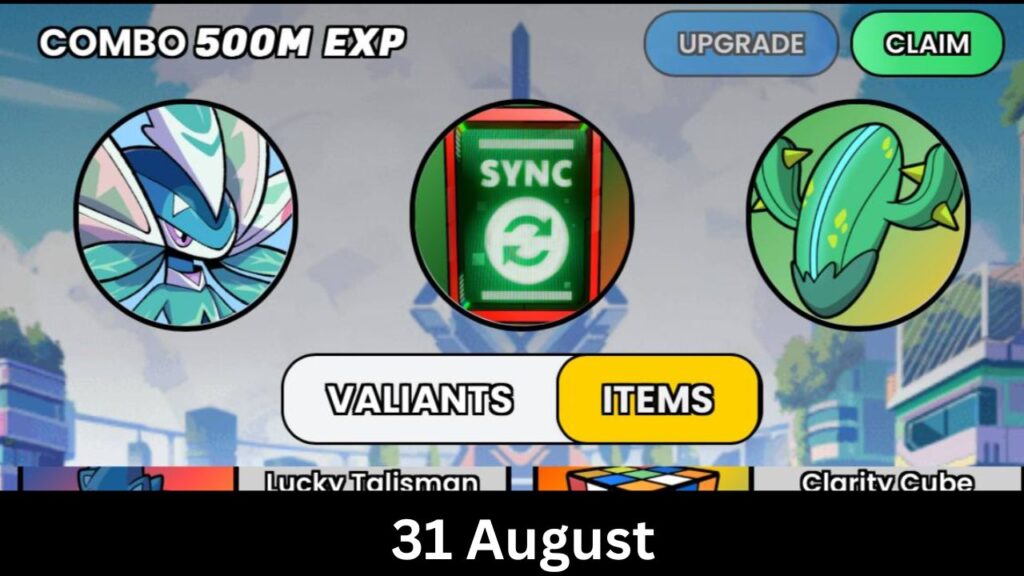 Valiants Taptap Combo Cards 31 August