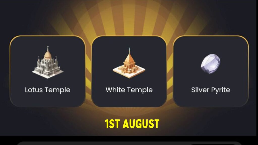 Zen Coin 1st August Daily Combo