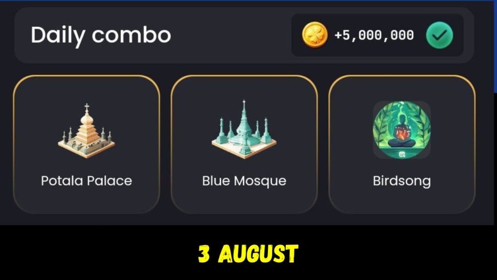 Zen Coin 3 August Daily Combo