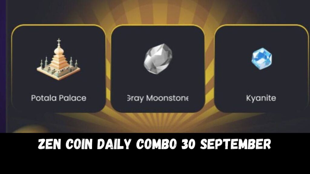 Zen Coin Daily Combo 30 September