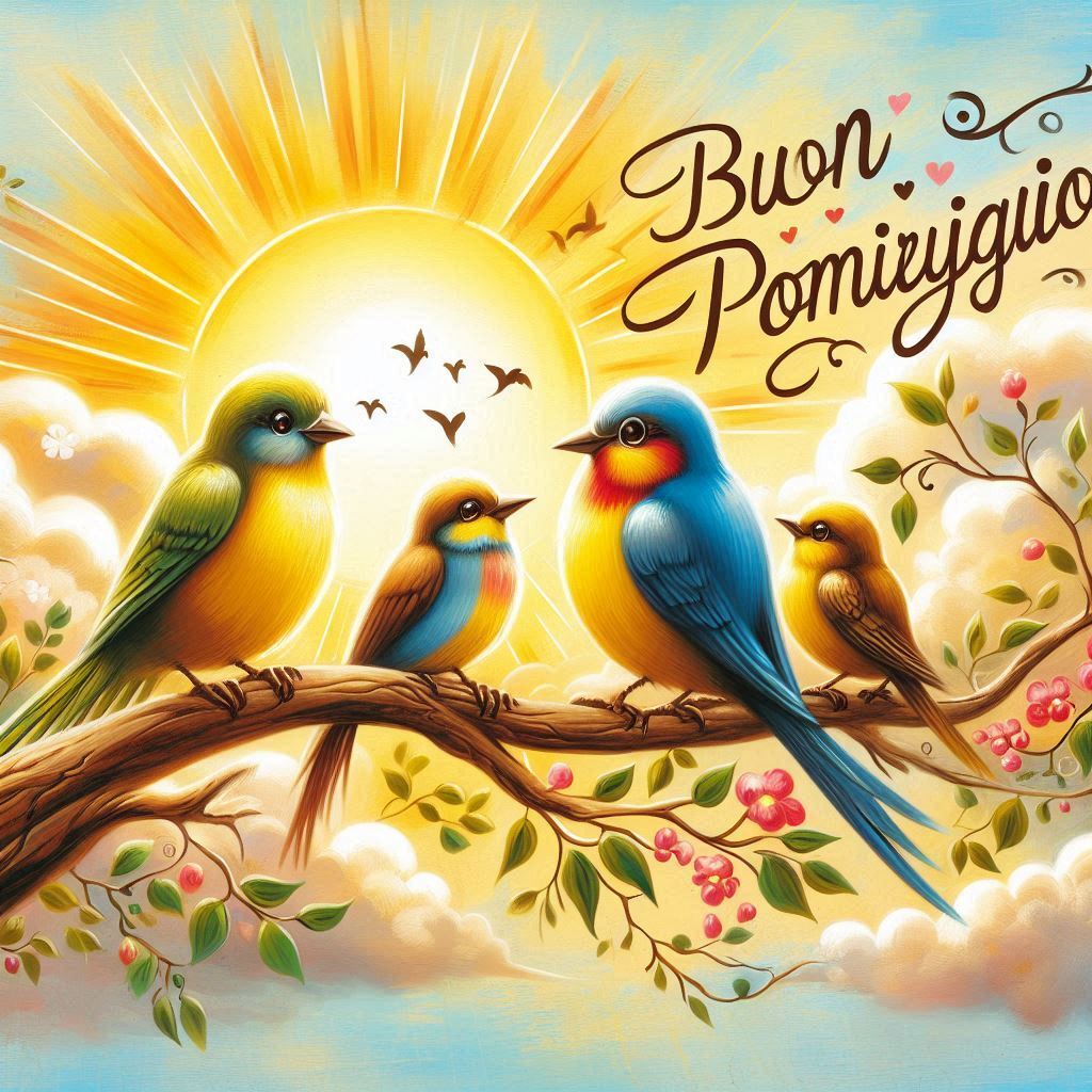 Immagini bellissime di Buon Pomeriggio con fiori colorati