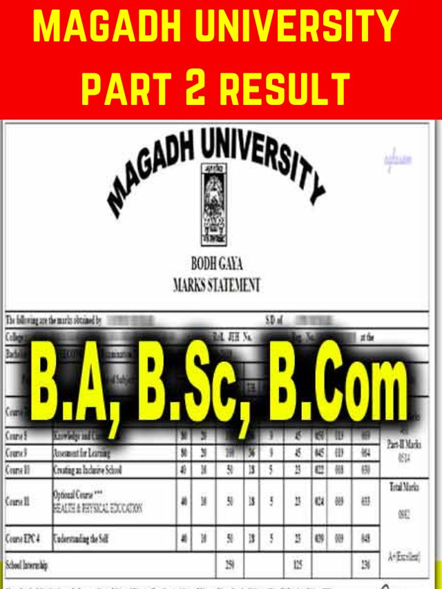 magadh university part 2 result
