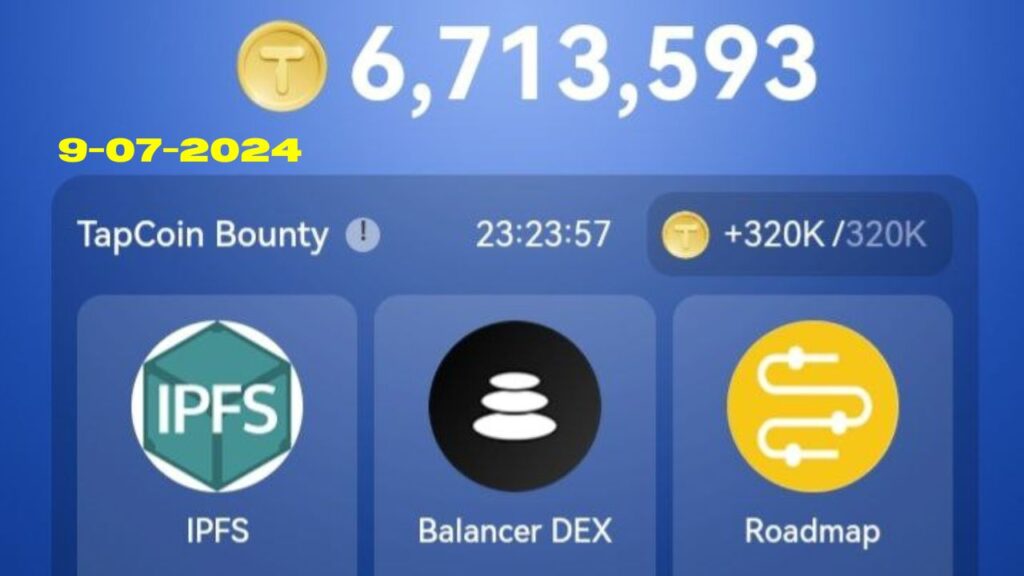 tapCoins 9 July Daily Combo 